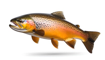 Detailed trout in profile