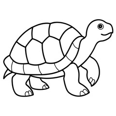 Minimalist Tortoise Line Art