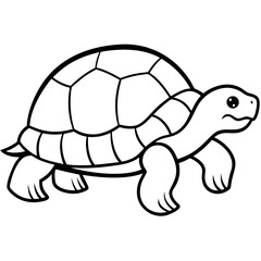 Minimalist Tortoise Line Art