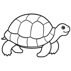 Minimalist Tortoise Line Art