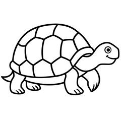 Minimalist Tortoise Line Art