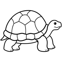 Minimalist Tortoise Line Art