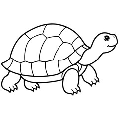 Minimalist Tortoise Line Art