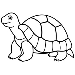 Minimalist Tortoise Line Art