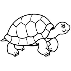 Minimalist Tortoise Line Art