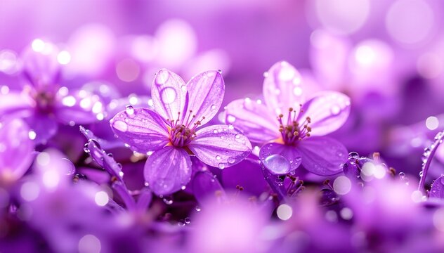 A vibrant collection of purple flower wallpapers featuring various shades and textures, perfect for adding a touch of nature to your digital devices.