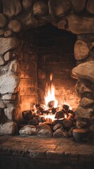 Cozy Fireplace Flames. (1)