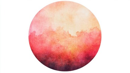 Obraz premium Abstract watercolor painting in warm colors indoors