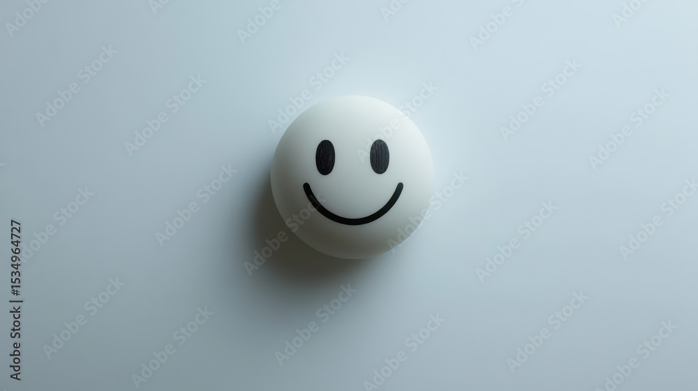 Aufkleber Smiley face object on plain background during daytime