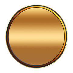 Golden Round circle button