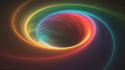 Fototapeta premium Abstract swirling colorful nebula cosmic energy vortex background