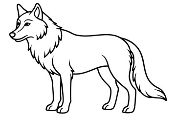 Wild Wolf Outline