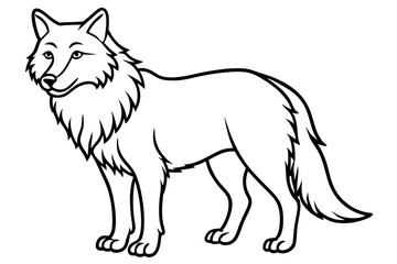 Wild Wolf Outline