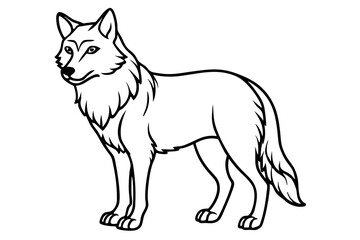 Wild Wolf Outline