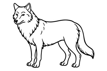 Wild Wolf Outline