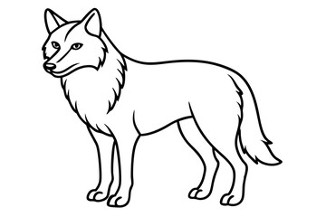Wild Wolf Outline