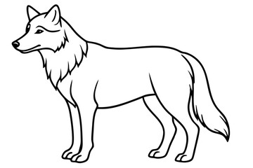Wild Wolf Outline