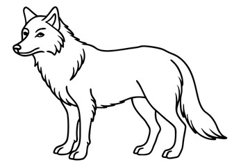 Wild Wolf Outline