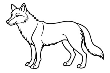 Wild Wolf Outline