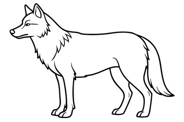 Wild Wolf Outline