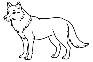 Wild Wolf Outline