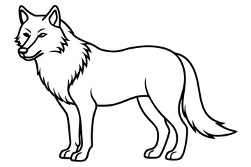 Wild Wolf Outline