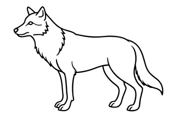 Wild Wolf Outline