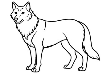 Wild Wolf Outline
