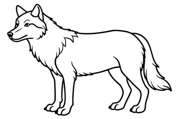 Wild Wolf Outline