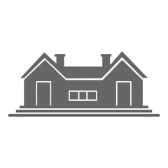 classic house icon gray color