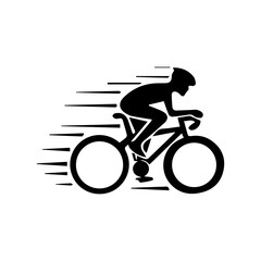 Simple design bicycle racing icon