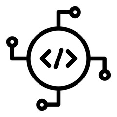 Design and Development. API Interface vector icon illustration