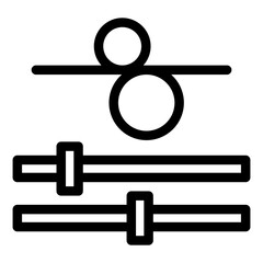 Design and Development. Color Balance vector icon illustration