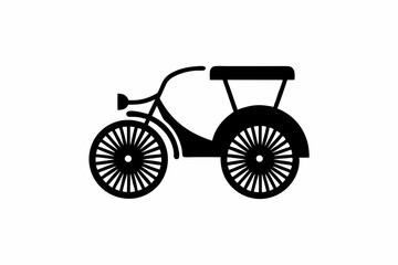 Tricycle icon silhouette vector illustration