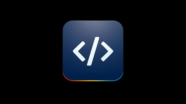 develop icon popup animation on transparent background	