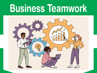 Business Teamwork Gear Animation