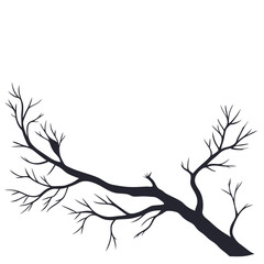 owl spreading wings on branch silhouette design