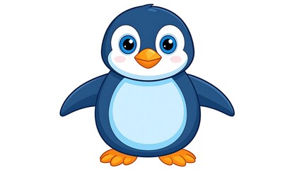Obraz premium Cute cartoon penguin (1)