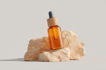 Amber glass dropper mockup