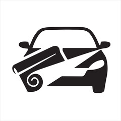 Creative Car Wrap Logo Design &ndash; Vinyl Wrap and Auto Styling Icon