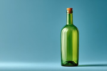 Antique green wine glass mockup
