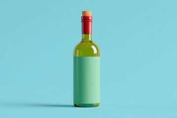 Obraz premium Antique green wine glass mockup