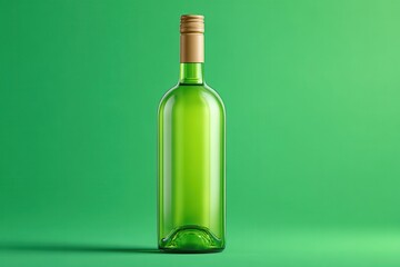 Antique green wine glass mockup