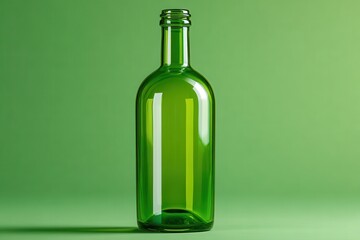 Antique green wine glass mockup