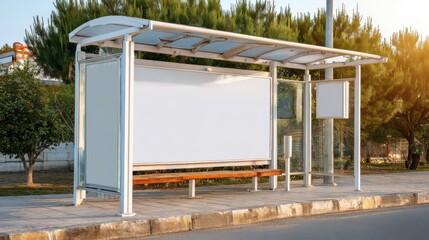 Bus stop billboard banner