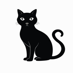 Cute Cartoon Cat Vector Illustration