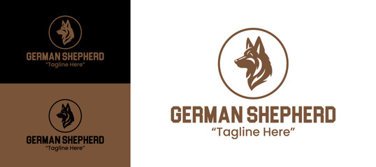 Modern German Shepherd Logo for Pet Services and Branding