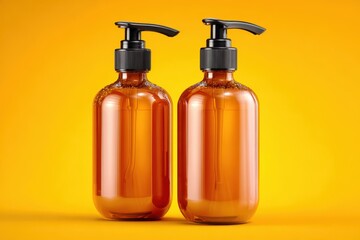 Cream bottle with tube mockup