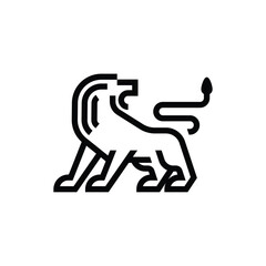 simple outline of the lion king logo vector