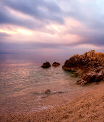 stunning summer landscape, popular croatian place - near Pula, Rabac resort,  Croatia, Europe,...